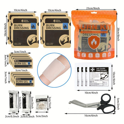 Burn Dressing Kit Emergency First Aid Burn Care Treatment Sterile Hydrogel Burn Wound Dressing for Home Outdoor Camping Workplace Safety Burn Relief Kit Adults Kids