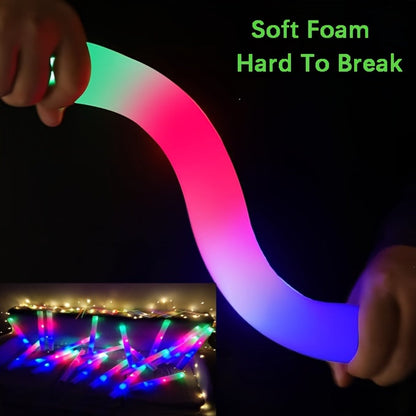 50pcs LED Foam Glow Sticks with 3 Flicker Modes – Colorful Bulk Glow Sticks for Parties, Weddings, Birthdays, Concerts, Christmas & New Year Celebrations