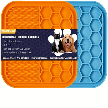 Licking Mat for Dogs & Cats with Suction Cup – Slow Feeder Pad for Bath Time, Boredom & Anxiety Relief, Peanut Butter Treat Lick Mat, Available in 1, 2 & 4-Pack