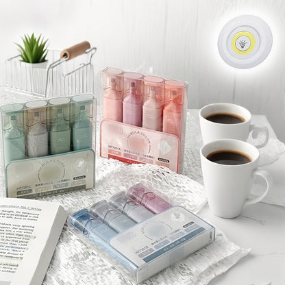 5 Pack LED Wireless Night Lights Remote Control Magnetic Adhesive Battery Operated for Cabinet Hallway Bathroom Bedroom Kitchen Stairs Home Decoration Easy Setup