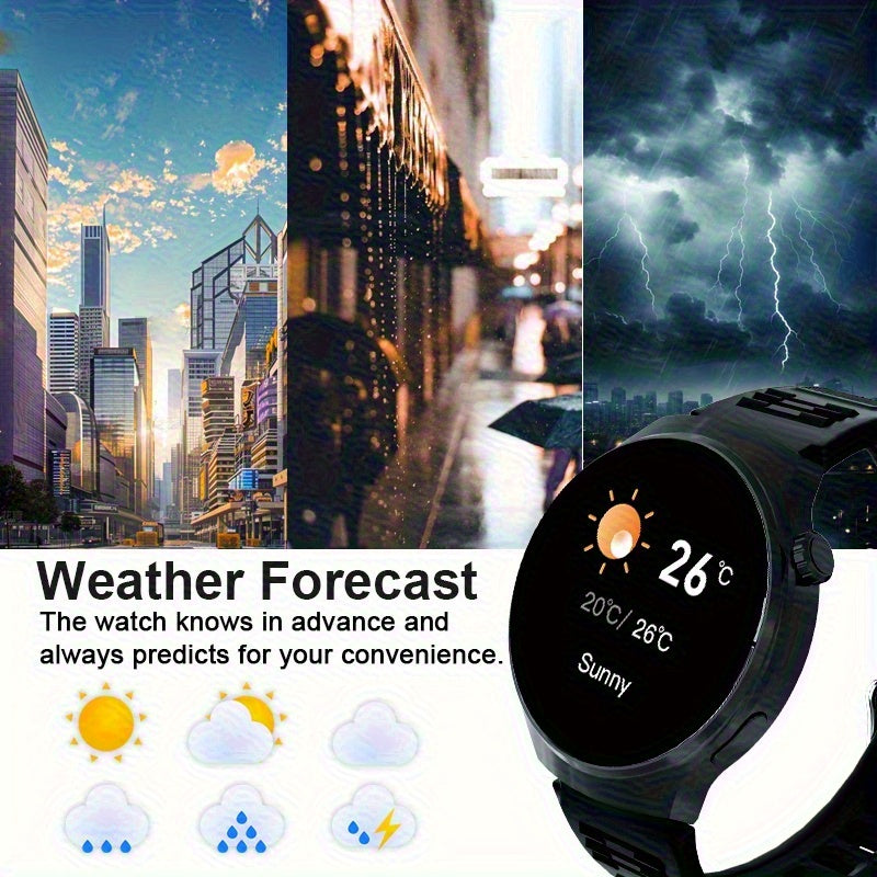 Smartwatch with Call Function & Fitness Tracker for Men & Women – Silicone Strap, Step Counter, Calorie Tracking, Heart Rate Monitor, Multiple Sports Modes, Music Playback & Remote Camera Control