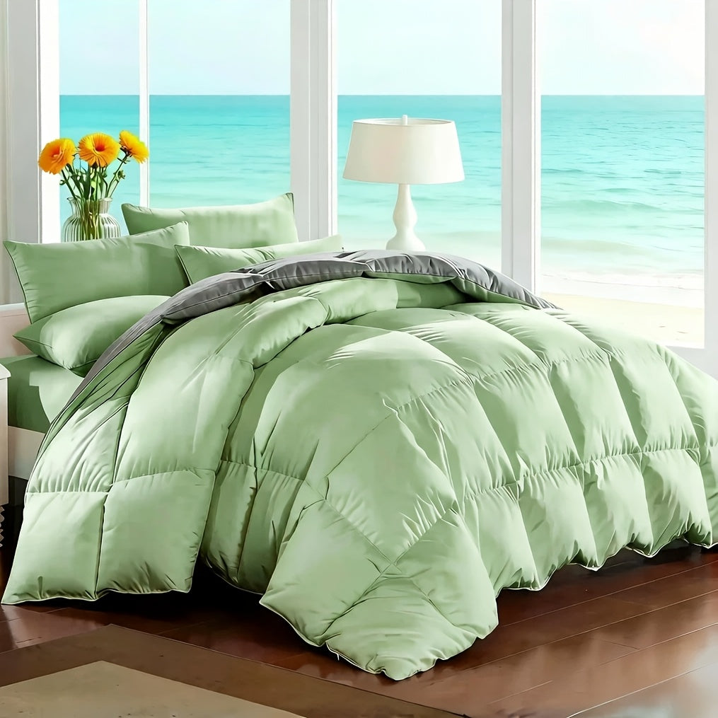 7 Piece Comforter Set Queen King Size – Soft Microfiber Pinch Pleated Bed in a Bag with Comforter, Fitted Sheet, Flat Sheet & 4 Pillowcases, All-Season Bedding Set for Home & Dorm